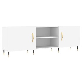 Hovothy Meuble TV Blanc 150x30x50 cm Bois dingénierie Buffet TV Espace de Vie Intérieur Style Calme Meuble de Salon Salle Ch