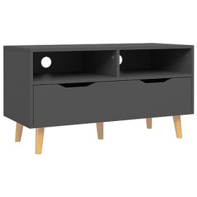 Camerina Meuble TV Gris 90x40x48,5 cm Aggloméré,Meuble TV,Meuble TV Moderne,Meuble de Salon