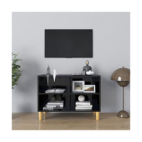 WREWING Meuble TV,Bas Table TV Support de Télévision en Bois pour Salon Chambre Salle à Manger,Support pour Téléviseur Jusqu’