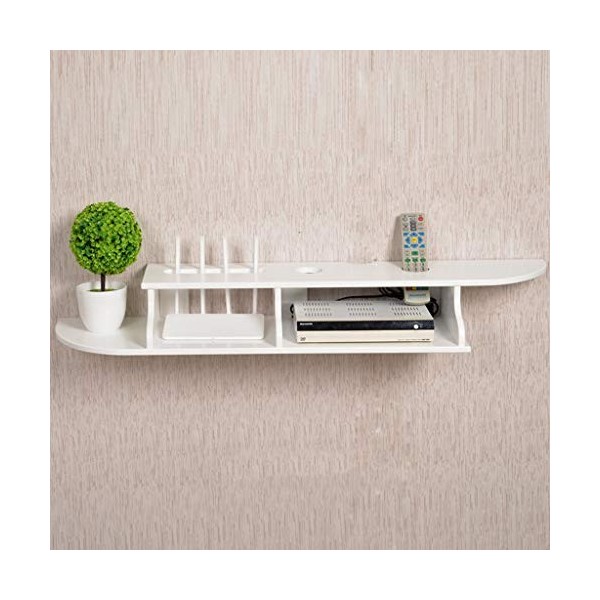 Étagère Flottante Etagère TV Murale Meuble télé Satellite projecteur Set Top Box étagère de Rangement Étagère Murale Meuble T