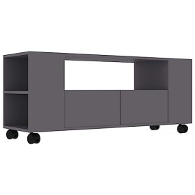 LAPOOH Meuble TV Gris 120x35x48 cm Bois dingénierie,Meuble TV,Table TV,Ensemble Meuble TV