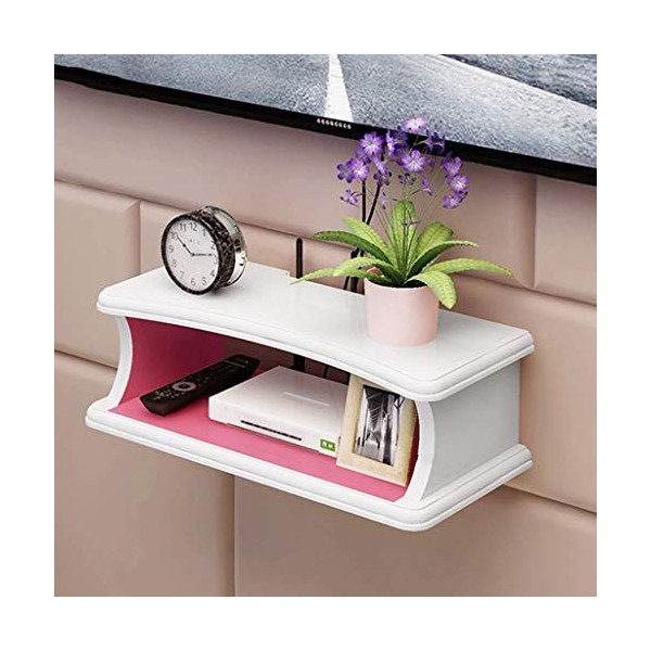 Étagère Flottante Étagère Murale Suspendue Mural étagère Meuble TV Décoration Murale de Fond DVD projecteur Consoles de Jeux 