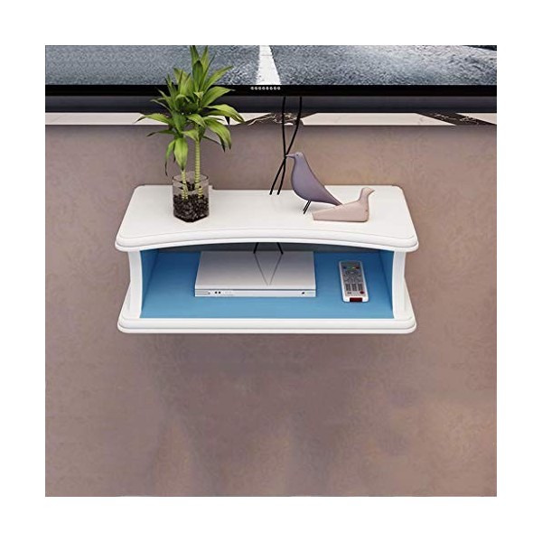 Étagère Flottante Étagère Murale Suspendue Mural étagère Meuble TV Décoration Murale de Fond DVD projecteur Consoles de Jeux 