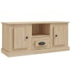 Higsose Meuble TV Salon Chêne Sonoma 100x35,5x45 cm Bois dingénierie Armoire Télévision Dessus Stable et Robuste Vitrine da