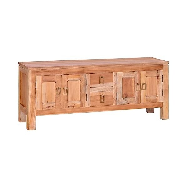 Maxspace TV Meuble, Meuble Tele, Meuble TV Chambre, Meuble TV Iindustriel110x30x45 cm Bois dacajou massifConvient à la Chamb