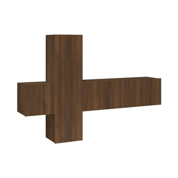 vidaXL Ensemble de Meubles TV 3 pcs Centres de Divertissement Armoires Multimédia Meubles de Salle de Séjour Intérieur Chêne 