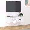 VEEKI Meuble TV, Meuble TV Suspendu, Meuble TV Industriel, Meuble TV Bois, Meuble Chambre, Convient pour Salon ou Chambre, Su