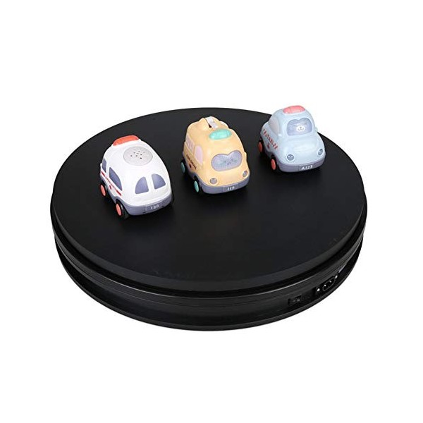 XGGYO Plateau Tournant Electrique de Magasin, Capacité de 20 kg, Socle Pivotant èlectrique Parfaite pour les Images à 360 Deg