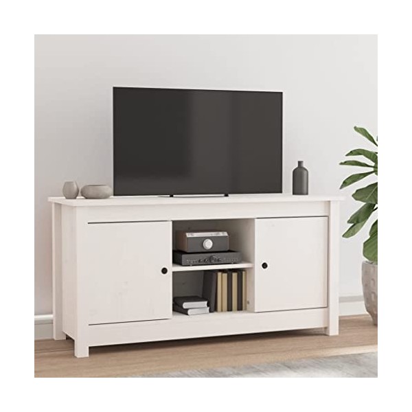 VEEKI Meuble TV, Meuble TV Suspendu, Meuble TV Industriel, Meuble TV Bois, Meuble Chambre, Convient pour Salon ou Chambre, Bl