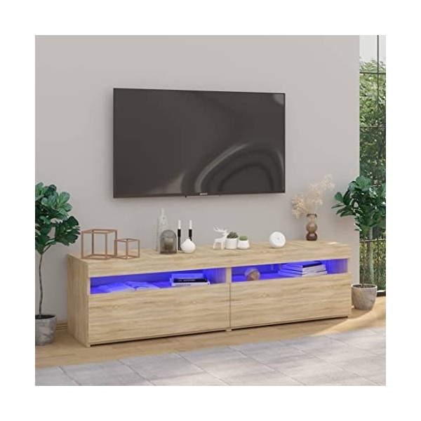 VEEKI Meuble TV, Meuble TV Suspendu, Meuble télé, Meuble TV Industriel, Meuble Chambre, Convient pour Salon ou Chambre, Meubl