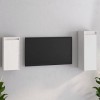 Camerina Meubles TV 2 pcs Blanc Bois Massif de pin,Meuble TV,Meuble TV Moderne,Meuble de Salon356