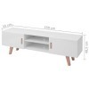 Générique Meuble TV MDF 150x35x48,5 cm Blanc Brillant,26.4 KG,242779, Meubles, Meubles TV