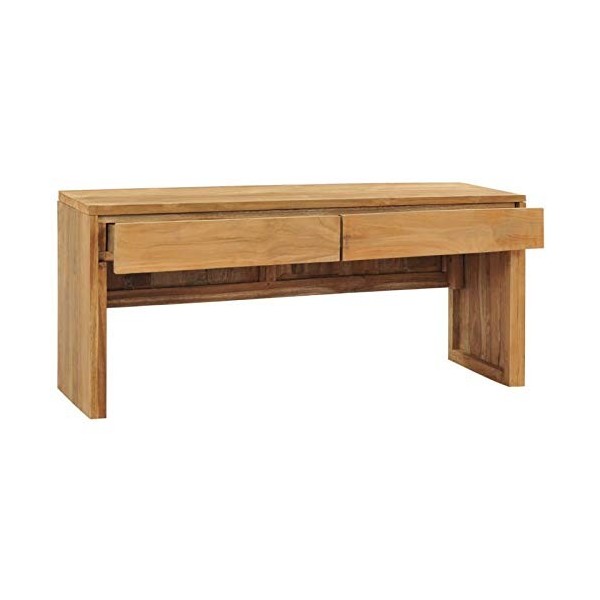 Camerina Meuble TV 100x35x45 cm Bois de Teck Massif,Meuble TV,Meuble TV Moderne,Meuble de Salon