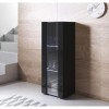 MB Muebles Bonitos | Vitrine Armoire Meuble de Rangement Luke V2 | Largeur 40 x Hauteur 128 x Profundeur 29 cm | avec LED | M