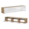 Platan Room - Meuble TV bas - Suspendu ou debout - 105/140/160/210/280 - En mat, chêne doré 105 x 30 x 32 cm 