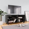 Keyur Meuble TV, Meuble TV Meuble TV Console de Rangement Meuble TV Meuble TV Meuble TV à roulettes Noir Brillant 90x35x35 cm