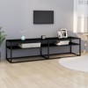 Meuble TV, Meuble TV Suspendu, Meuble, Meuble TV avec Rangement，Meuble Industriel, Convient pour Salon ou Chambre, Noir 160x4