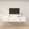 VEEKI Meuble TV, Meuble TV Suspendu, Meuble, Meuble TV avec Rangement，Meuble Industriel, Convient pour Salon ou Chambre, Meub