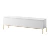 Selsey Meuble TV, Engineered Wood, Blanc, 150 cm Longueur