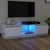 Festnight Meuble TV LED,Meuble TV scandinaves,Meuble TV Moderne,Banc TV,Meuble TV avec lumières LED,Armoire Centre de Diverti