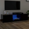 Festnight Meuble TV LED,Meuble TV scandinaves,Meuble TV Moderne,Banc TV,Meuble TV avec lumières LED,Armoire Centre de Diverti