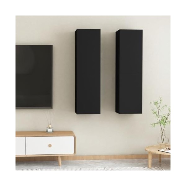 WREWING Meuble TV,Bas Table TV Support de Télévision en Bois pour Salon Chambre Salle à Manger,Support pour Téléviseur Jusqu’