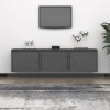 VEEKI Meuble TV, Meuble TV Suspendu, Meuble TV Industriel, Meuble TV Bois, Meuble Chambre, Convient pour Salon ou Chambre, Me