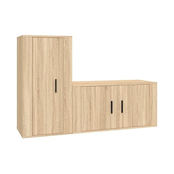 VEEKI Meuble TV, Meuble TV Suspendu, Meuble TV Industriel, Meuble TV Bois, Meuble Chambre, Convient pour Salon ou Chambre, En