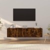 VEEKI Meuble TV, Meuble TV Suspendu, Meuble TV Industriel, Meuble TV Bois, Meuble Chambre, Convient pour Salon ou Chambre, En