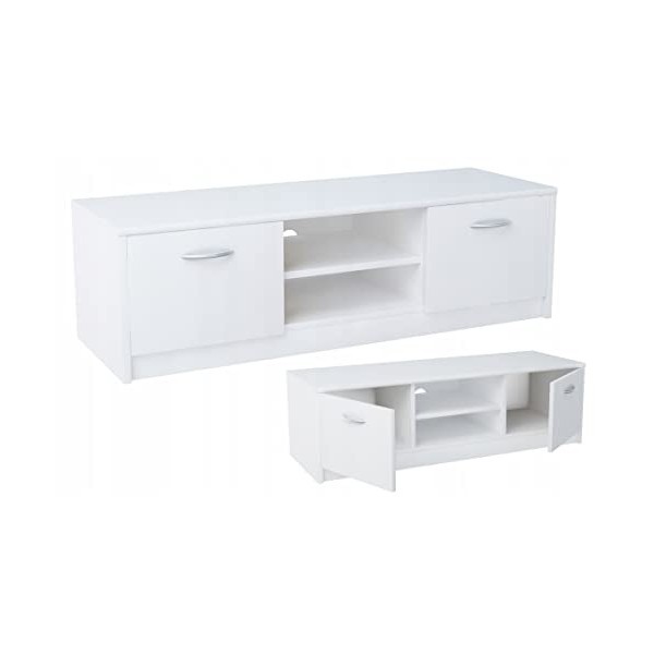 KUBUTKU Sonoma, Armoire de télévision basse pour salon, chambre à coucher, bureau Design moderne 36 x 160 x 41 cm