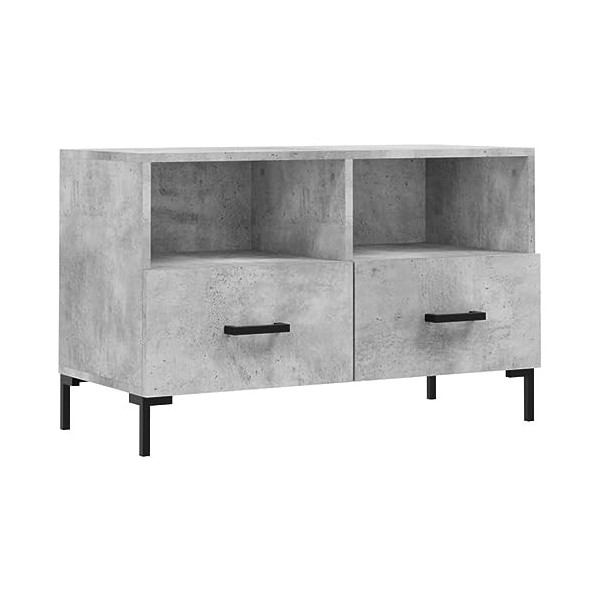 Camerina Meuble TV Gris béton 80x36x50 cm Bois dingénierie,Meuble TV,Table Basse Couleurs,Table Basse Salon Meuble Tv326