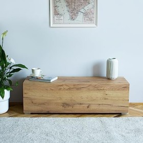 Platan Room - Meuble TV bas - Suspendu ou debout - 105/140/160/210/280 - En mat, chêne doré 105 x 30 x 32&nbsp;cm 