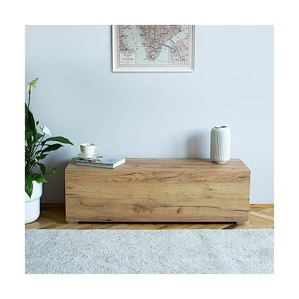 Platan Room - Meuble TV bas - Suspendu ou debout - 105/140/160/210/280 - En mat, chêne doré 105 x 30 x 32&nbsp;cm 