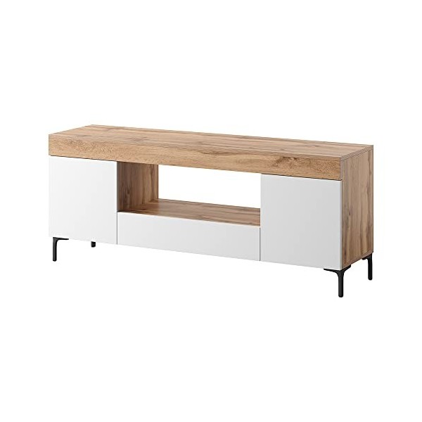 SELSEY Meuble TV pour Salon 137 x 35,5 x 58