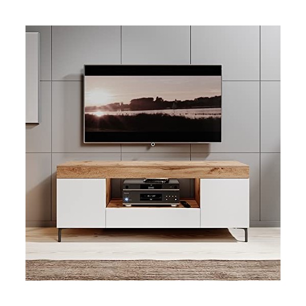 SELSEY Meuble TV pour Salon 137 x 35,5 x 58