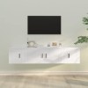 VEEKI Meuble TV, Meuble TV Suspendu, Meuble TV Industriel, Meuble TV Bois, Meuble Chambre, Convient pour Salon ou Chambre, En