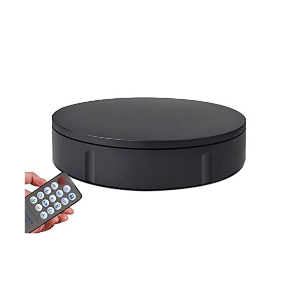 JRPT 360° Plateau Tournant Electrique,Base rotative électrique avec Télécommande,Plate-Forme Rotativer pour Photographie Blan