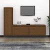Générique Meubles TV 3 pcs Marron Miel Bois Massif de pin,21.7 KG,3100122, Meubles, Meubles TV