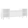 BaraSh Meuble TV Blanc Brillant 160x35x55 cm Bois dingénierie,Meuble TV,Table TV,Ensemble Meuble TV