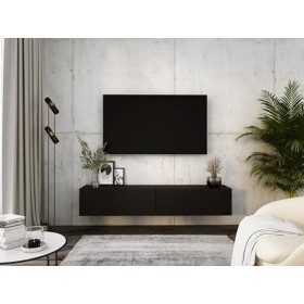 3E 3xE living.com Meuble TV Suspendu, D: L: 170 cm, H : 34 cm, P : 32 cm. Rangement TV, Meuble TV Mural, Table TV, Meuble Tel