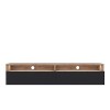 Selsey - REDNAW - Meuble TV - 140 cm - chêne wotan/Noir Brillant - scandinave - Moderne