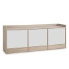 VS Venta-stock Meuble TV Moscú avec 3 Portes, Couleur Chêne/Blanc, 139 cm Largeur 40 cm Profondeur 54 cm Hauteur 
