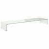vidaXL Meuble TV de Salon Support pour Moniteur 40 x 25 x 11 cm Verre Noir
