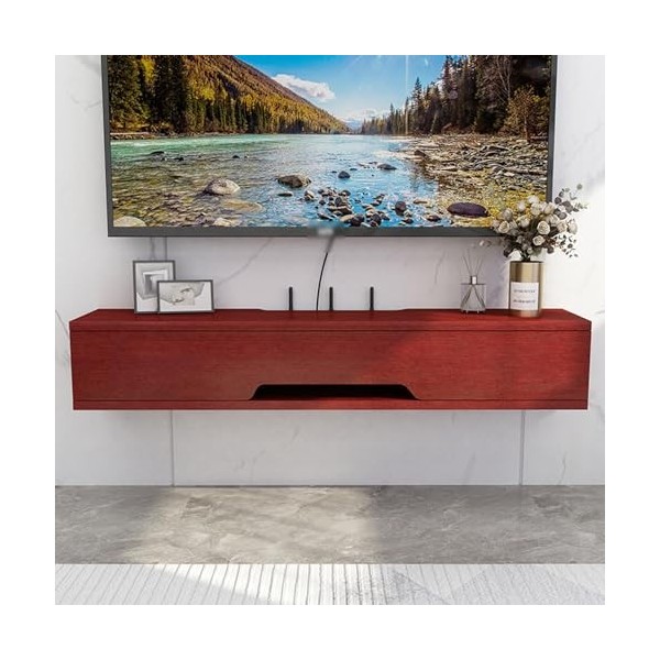 sous TV, Armoire Flottante, Meuble De Rangement De Bureau pour La Maison Meuble TV Flottant avec Armoire Étagère TV Murale C