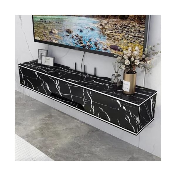 sous TV, Armoire Flottante, Meuble De Rangement De Bureau pour La Maison Meuble TV Flottant avec Armoire Étagère TV Murale C