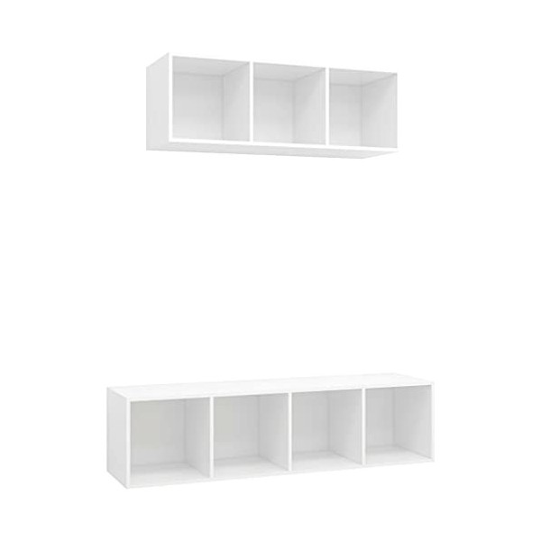 Meuble TV,Banc TV,Meuble TV Suspendu,Étagère TV Flottante, Support de Télévision Flottant Fixé au Mur Centre de Console Multi