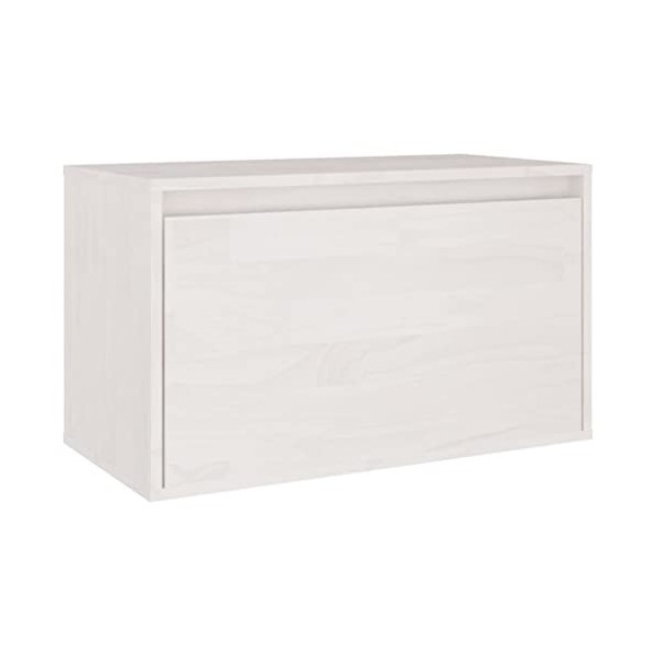 Générique Meubles TV 3 pcs Blanc Bois Massif de pin,18.35 KG,3100130, Meubles, Meubles TV