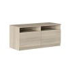 Iconico Home MIK Meuble TV 2 Portes battantes avec poignées intégrées, Bois dingénierie, Chêne, 120x44,5xh53,5 cm