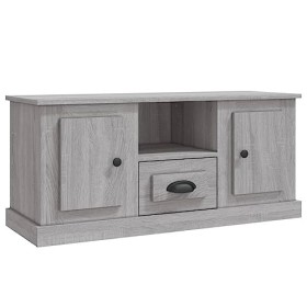 Higsose Meuble TV Salon Sonoma Gris 100x35,5x45 cm Bois dingénierie Armoire Télévision Dessus Stable et Robuste Vitrine daf