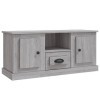 Higsose Meuble TV Salon Sonoma Gris 100x35,5x45 cm Bois dingénierie Armoire Télévision Dessus Stable et Robuste Vitrine daf